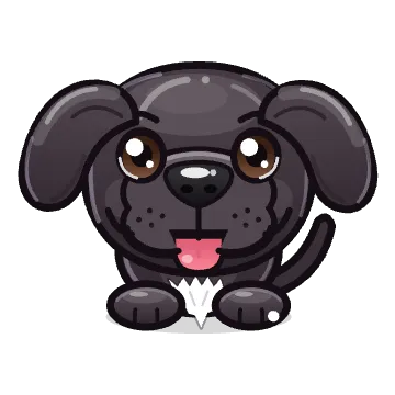 Jinx in the game: a black Cane Corso pup with floppy ears